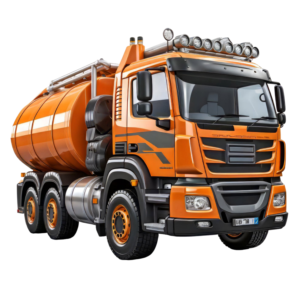 דף הבית 1 orange truck with concrete mixer light background 3d rendering 1